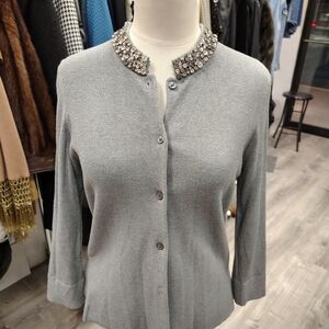 Ann Taylor Gray Knit Top